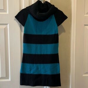 Dark teal and black sweater dress in size M
